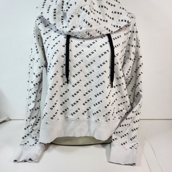 DKNY Sport White Cropped Hoody - Picture 3 of 8